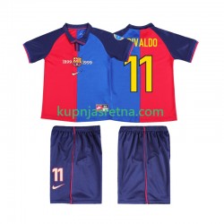 Dječja Domaći Home Dresova FC Barcelona RIVALDO 11 Retro 1999 2000 Kratkih Rukava