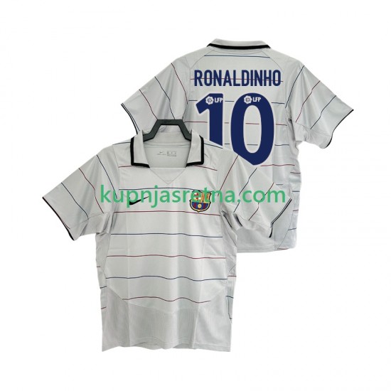 Muškarci Gostujući Away Dresova FC Barcelona RONALDINHO 10 Retro 2003 2004 Kratkih Rukava