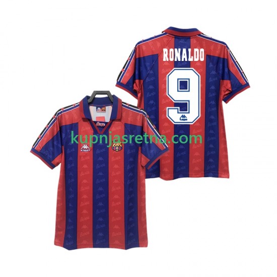 Muškarci Domaći Home Dresova FC Barcelona RONALDO 9 Retro 1996 1997 Kratkih Rukava
