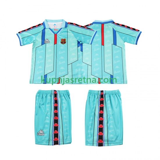Dječja Gostujući Away Dresova FC Barcelona Retro 1996 1997 Kratkih Rukava