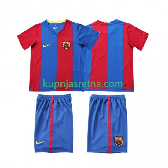 Dječja Domaći Home Dresova FC Barcelona Retro 2006 2007 Kratkih Rukava