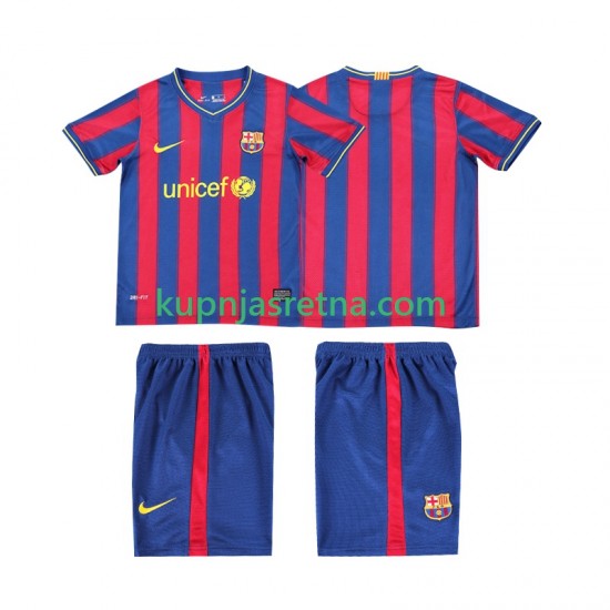Dječja Domaći Home Dresova FC Barcelona Retro 2009 2010 Kratkih Rukava