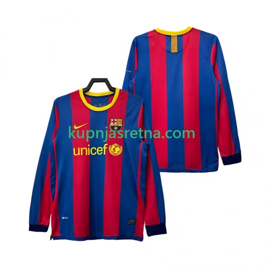 Muškarci Domaći Home Dresova FC Barcelona Retro 2010 2011 Dugim Rukavima