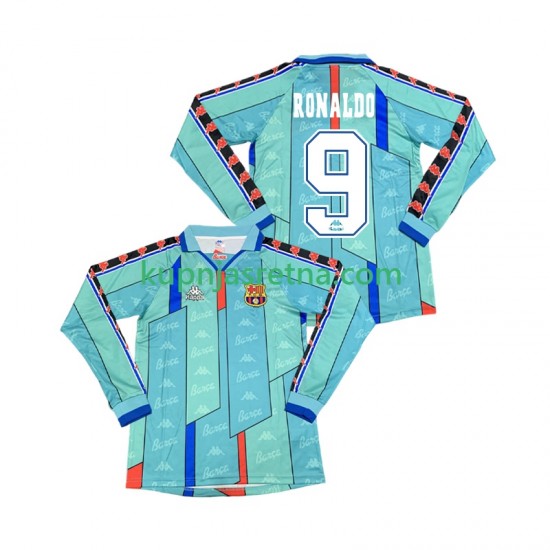 Muškarci Gostujući Away Dresova FC Barcelona Ronaldo 9 Retro 1996 1997 Dugim Rukavima