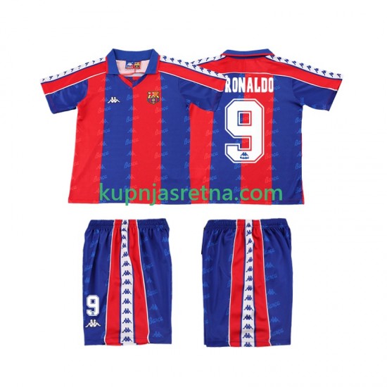 Dječja Domaći Home Dresova FC Barcelona Ronaldo 9 Retro 1992 1995 Kratkih Rukava