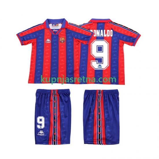 Dječja Domaći Home Dresova FC Barcelona Ronaldo Retro 1996 1997 Kratkih Rukava