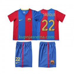 Dječja Domaći Home Dresova FC Barcelona SAUIOLA 22 Retro 2006 2007 Kratkih Rukava