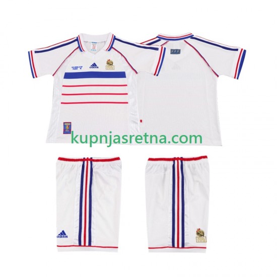 Dječja Gostujući Away Dresova Francuska Retro 1998 Kratkih Rukava