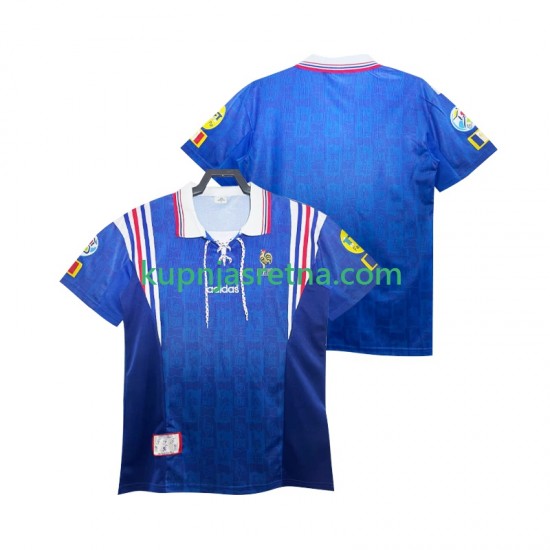 Muškarci Domaći Home Dresova Francuska Retro 1996 Kratkih Rukava