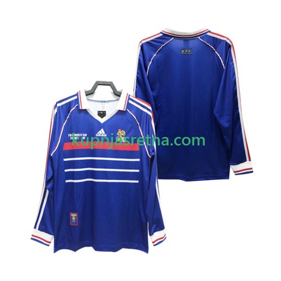 Muškarci Domaći Home Dresova Francuska Retro 1998 Dugim Rukavima