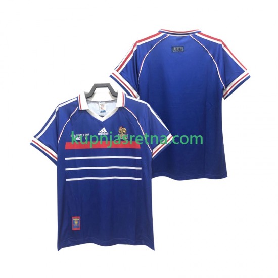 Muškarci Domaći Home Dresova Francuska Retro 1998 Kratkih Rukava