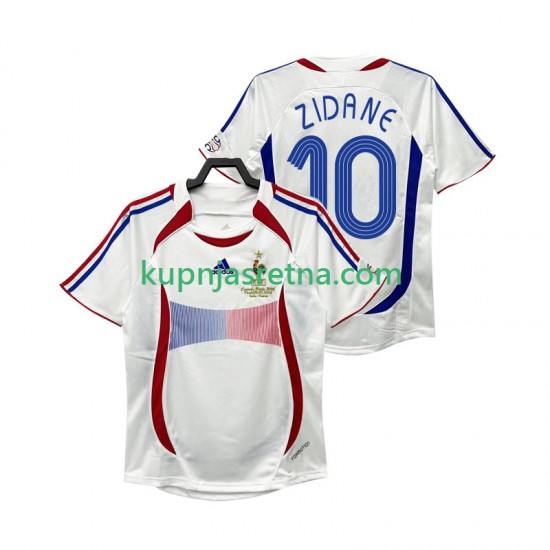 Muškarci Gostujući Away Dresova Francuska ZIDANE 10 Retro 2006 Kratkih Rukava