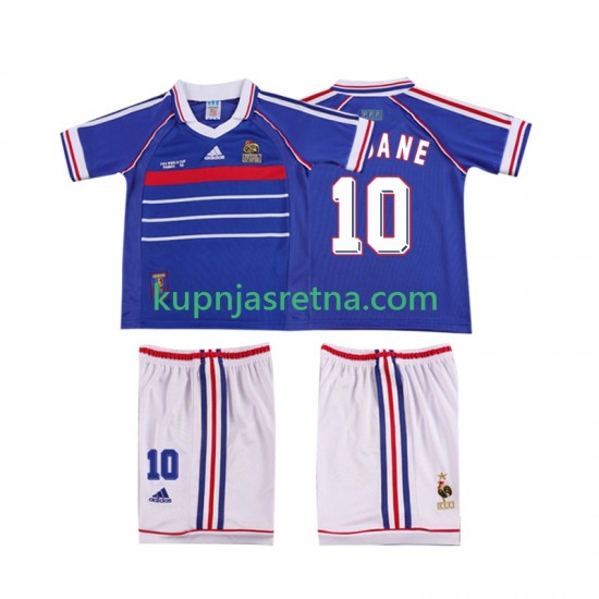 Dječja Domaći Home Dresova Francuska ZINANE 10 Retro 1998 Kratkih Rukava