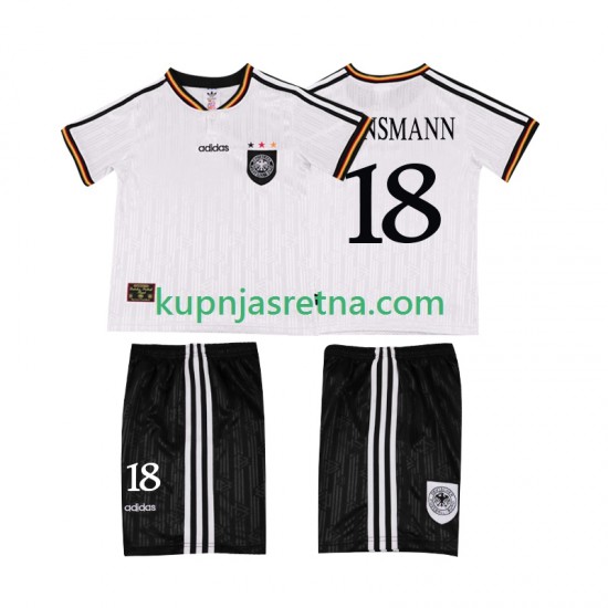 Dječja Domaći Home Dresova Njemačka KLINSMANN 18 Retro 1996 Kratkih Rukava