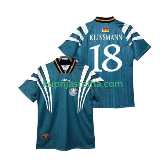 Muškarci Gostujući Away Dresova Njemačka KLINSMANN 18 Retro 1996 Kratkih Rukava