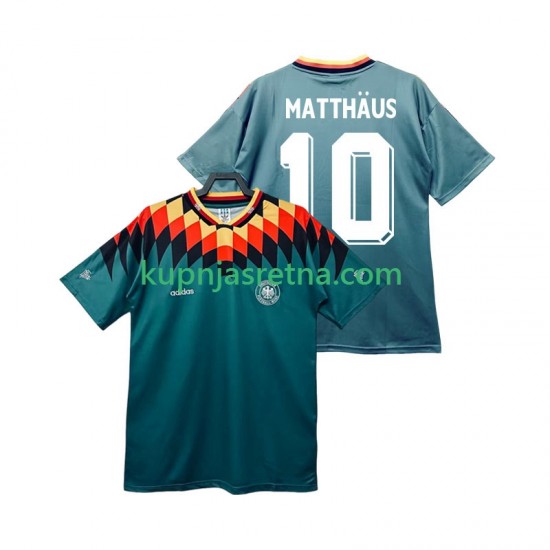 Muškarci Gostujući Away Dresova Njemačka MATTHAUS 10 Retro 1994 Kratkih Rukava
