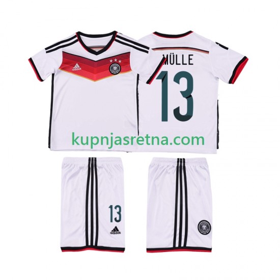 Dječja Domaći Home Dresova Njemačka MULLER 13 Retro 2014 Kratkih Rukava