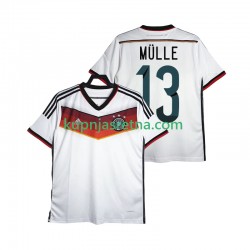 Muškarci Domaći Home Dresova Njemačka Retro MULLER 13 2014 Kratkih Rukava Muškarci Domaći Home Dresova Njemačka Retro MULLER 13 2014 Kratkih Rukava