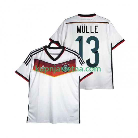 Muškarci Domaći Home Dresova Njemačka Retro MULLER 13 2014 Kratkih Rukava