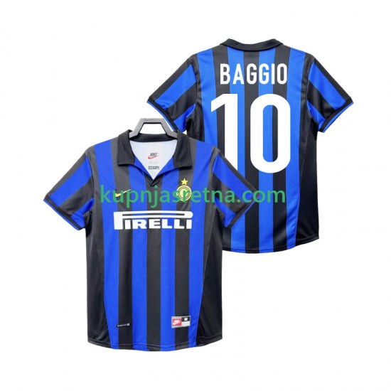 Muškarci Domaći Home Dresova Inter Milan BAGGIO 10 Retro 1998 1999 Kratkih Rukava