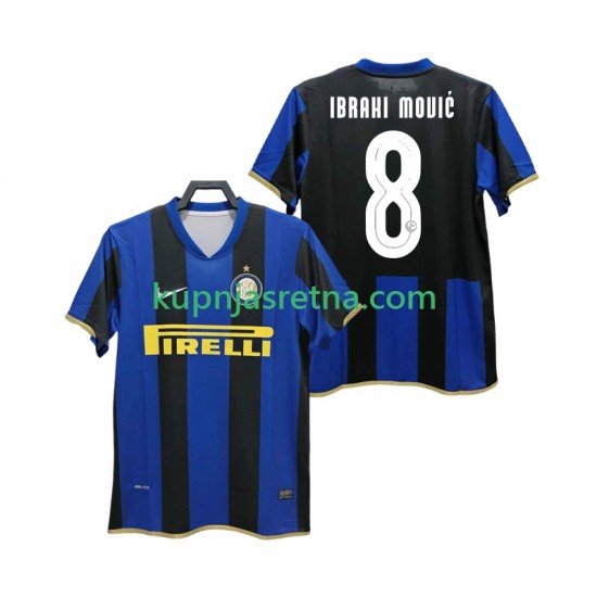 Muškarci Domaći Home Dresova Inter Milan Ibrahimovic 8 Retro Champions League 2008 2009 Kratkih Rukava