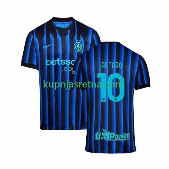 Muškarci Domaći Home Dresova Inter Milan Lautaro Martinez 10 2025-2026 Kratkih Rukava
