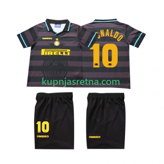 Dječja Treći Dresova Inter Milan Ronaldo 10 Retro 1997 1998 Kratkih Rukava