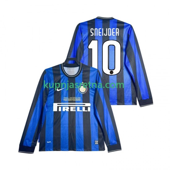 Muškarci Domaći Home Dresova Inter Milan SNEIJDER 10 Retro 2009 2010 Dugim Rukavima
