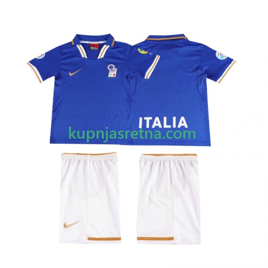 Dječja Domaći Home Dresova Italija Retro 1996 Kratkih Rukava
