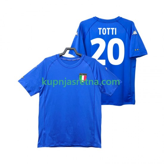 Muškarci Domaći Home Dresova Italija Totti 20 Retro 2000 Kratkih Rukava