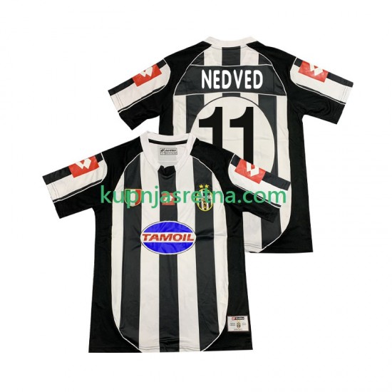 Muškarci Domaći Home Dresova Juventus NEDVED 11 Retro 2002 2003 Kratkih Rukava