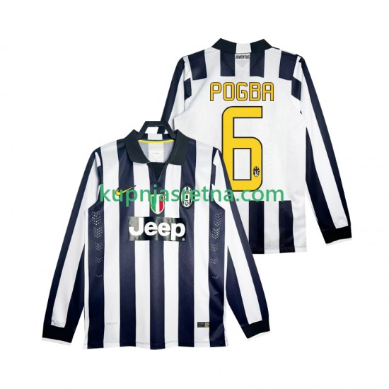 Muškarci Domaći Home Dresova Juventus Pogba 6 Retro 2014 2015 Dugim Rukavima