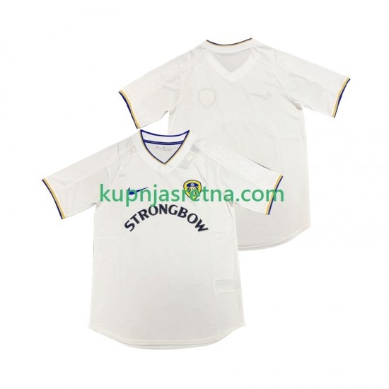 Muškarci Domaći Home Dresova Leeds United Retro 2000 2001 Kratkih Rukava