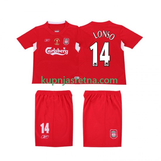 Muškarci Domaći Home Dresova Liverpool ALONSO 14 Retro LWP 2004 2005 Kratkih Rukava
