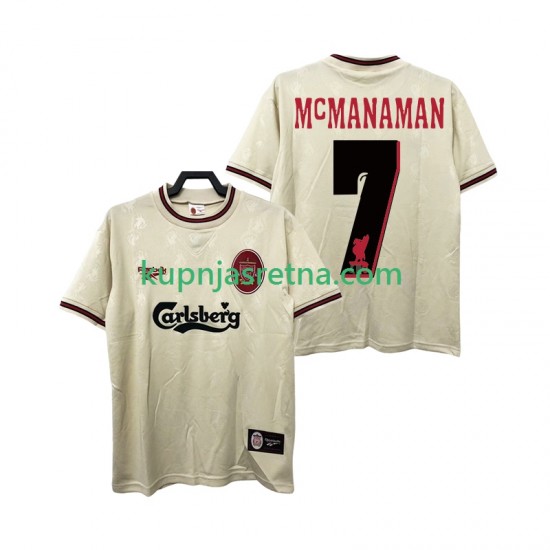 Muškarci Gostujući Away Dresova Liverpool MCMANAMAN 7 Retro 1996 1997 Kratkih Rukava