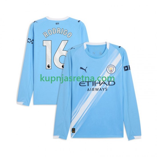 Muškarci Domaći Home Dresova Manchester City Rodrigo Hernandez 16 2025-2026 Dugim Rukavima