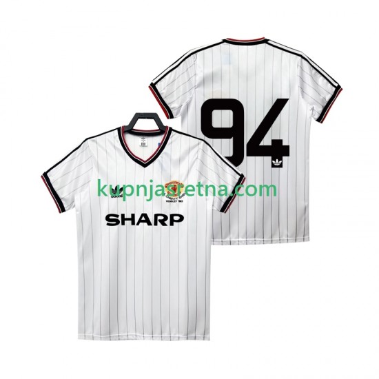 Muškarci Gostujući Away Dresova Manchester United 94 Retro 1983 1984 Kratkih Rukava