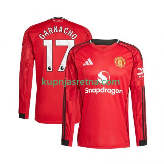 Muškarci Domaći Home Dresova Manchester United Alejandro Garnacho 17 2025-2026 Dugim Rukavima
