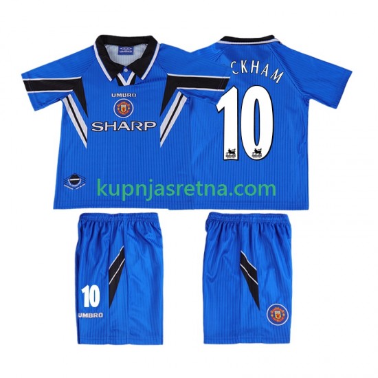 Dječja Treći Dresova Manchester United BECKHAM 10 Retro 1996 1998 Kratkih Rukava