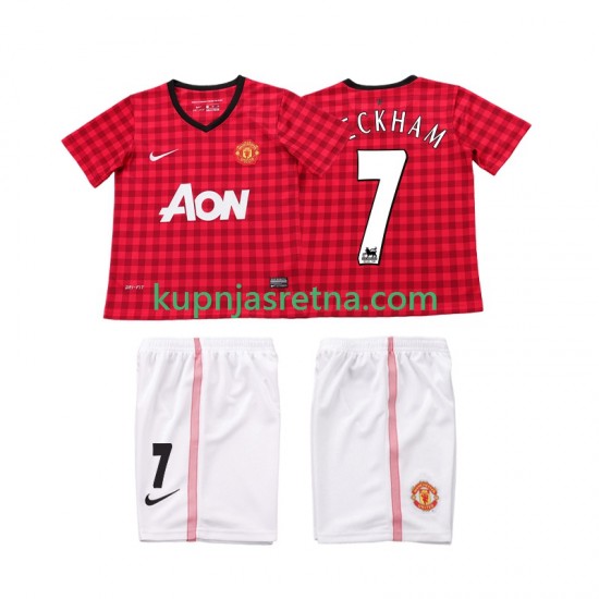 Dječja Domaći Home Dresova Manchester United BECKHAM 7 Retro 2012 2013 Kratkih Rukava
