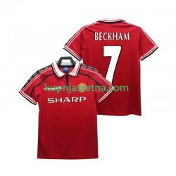 Muškarci Domaći Home Dresova Manchester United BECKHAM 7 Retro 1998 1999 Kratkih Rukava Muškarci Domaći Home Dresova Manchester United BECKHAM 7 Retro 1998 1999 Kratkih Rukava