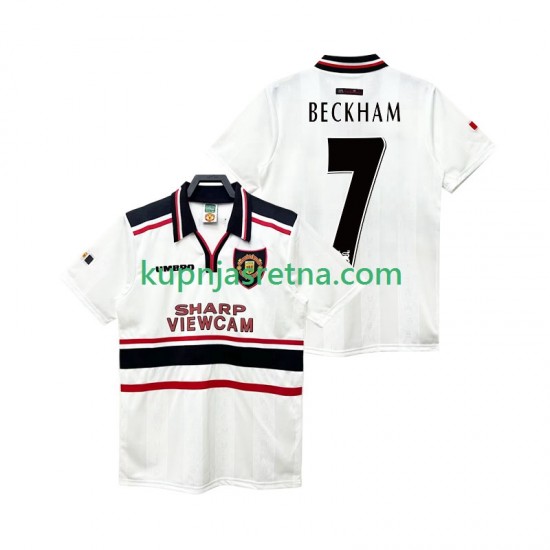 Muškarci Gostujući Away Dresova Manchester United Beckham 7 Retro 1998 1999 Kratkih Rukava
