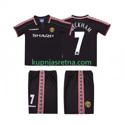 Dječja Gostujući Away Dresova Manchester United Beckham 7 Retro 1998 1999 Kratkih Rukava
