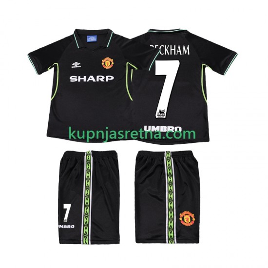 Dječja Treći Dresova Manchester United Beckham 7 Retro 1998 1999 Kratkih Rukava
