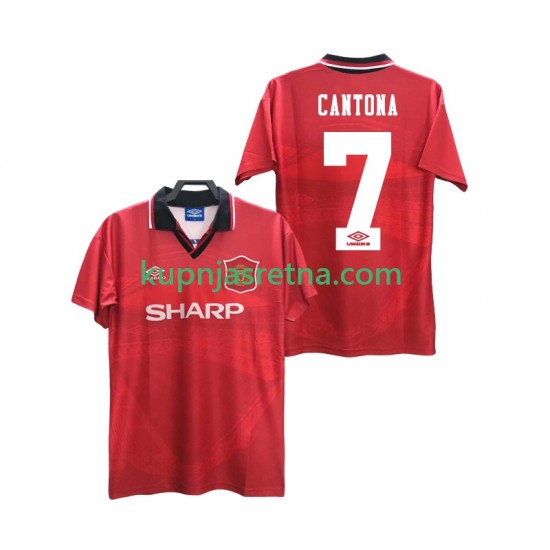 Muškarci Domaći Home Dresova Manchester United CANTONA 7 Retro 1994 1996 Kratkih Rukava