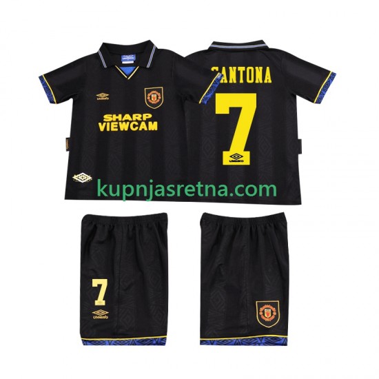 Dječja Gostujući Away Dresova Manchester United CONTONA 7 Retro 1993 1994 Kratkih Rukava
