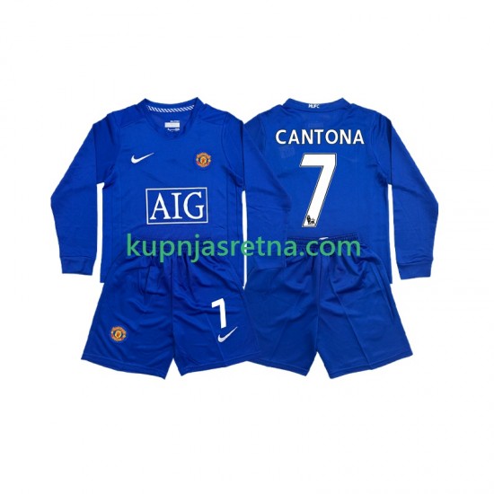Dječja Treći Dresova Manchester United CONTONA 7 Retro 2008 2009 Dugim Rukavima
