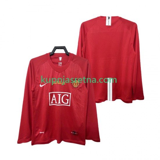 Muškarci Domaći Home Dresova Manchester United Champions League Retro 2007 2008 Dugim Rukavima