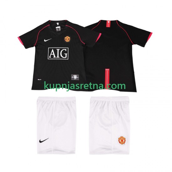 Dječja Gostujući Away Dresova Manchester United Retro 2007 2008 Kratkih Rukava