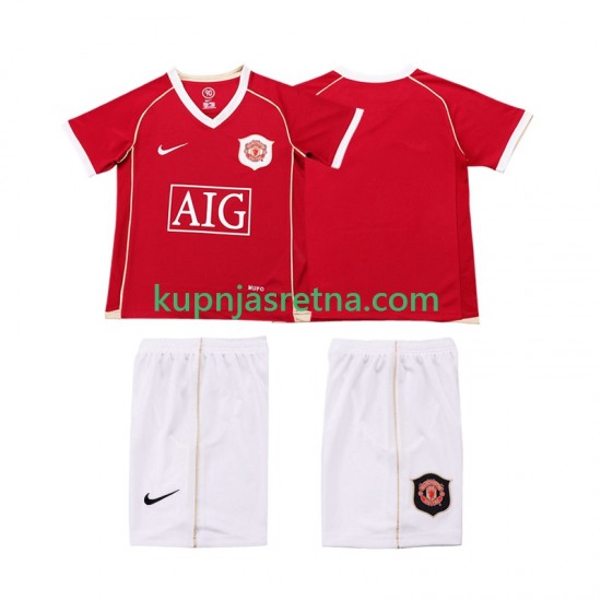 Dječja Domaći Home Dresova Manchester United Retro 2006 2007 Kratkih Rukava
